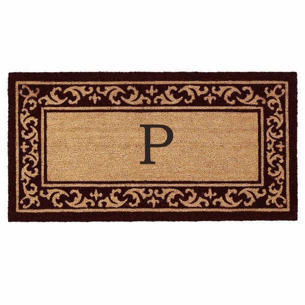 Calloway Mills Monogram Door Mat, Black, Natural, 36 in W x 72 in L 120063672P - main